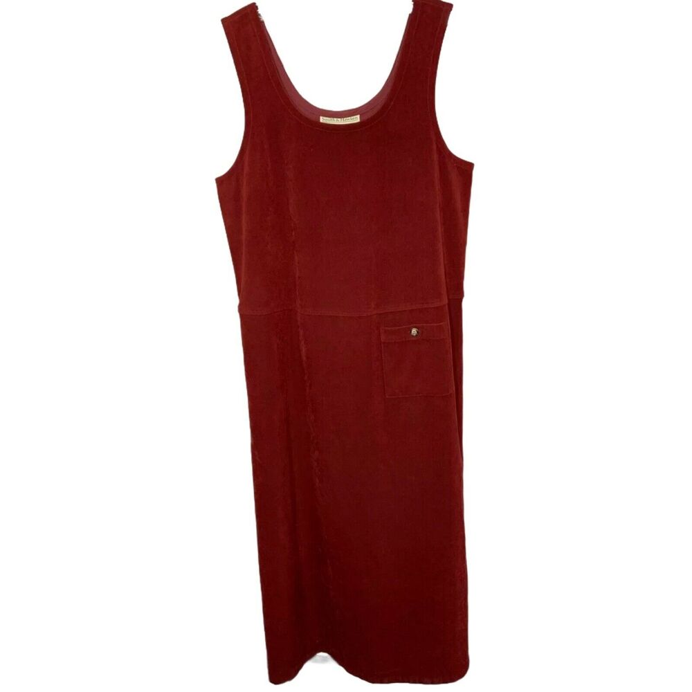 Smith & Hawken Women's Dress Lagenlook Sleeveless Red Maxi Soft‎ Size Medium